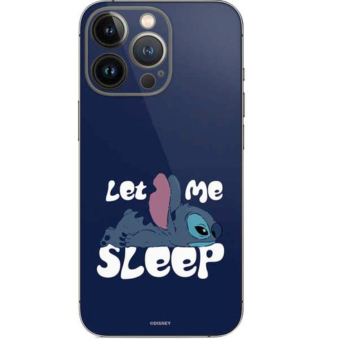Disney Lilo and Stitch Let Me Sleep iPhone 14 Pro Skin